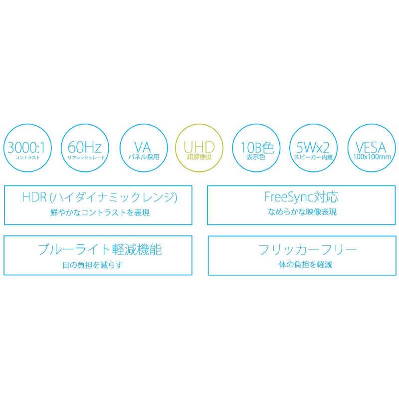 JAPANNEXT JAPANNEXT PCモニター ブラック [31.5型 /4K(3840×2160） /ワイド] JN315V4KHDR JN315V4KHDR