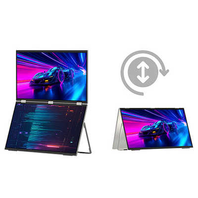 JAPANNEXT 18.5インチ IPS×2フルHDデュアルモバイルモニター miniHDMI