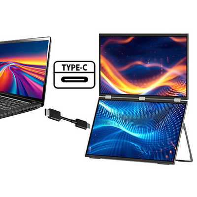 JAPANNEXT 18.5インチ IPS×2フルHDデュアルモバイルモニター miniHDMI