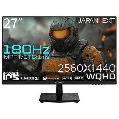 JAPANNEXT 解像度 ゲーミングモニター HDMI2.1 DP HDR 1ms PS5 WQHD