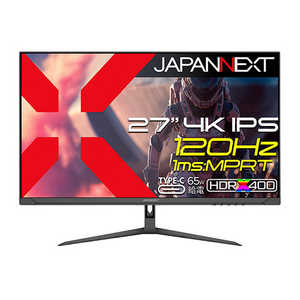 JAPANNEXT ߥ󥰥˥ IPSѥͥ120Hz/1ms(MPRT)б HDMI2.1 DP USB Type-C(65W) (2ǯݾ) 27 / 4K(38402160) / 磻ɡ JN-IPS27G120