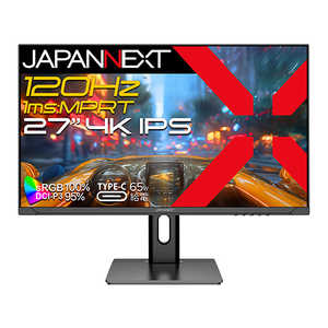 JAPANNEXT IPS120Hz/1ms(MPRT)б ߥ󥰥˥ HDMI2.1 DP 27 / 4K(38402160) / 磻ɡ JN-IPS27G120U-HSPC6
