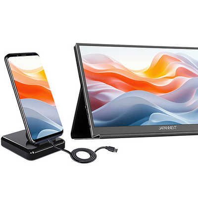 JAPANNEXT モバイルモニター IPSパネル搭載 miniHDMI USB-C HDR