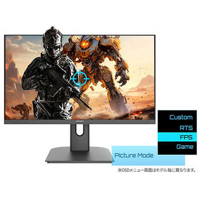 JAPANNEXT 24.5インチ IPSパネル搭載 320Hz/1ms(MPRT)対応 フルHD