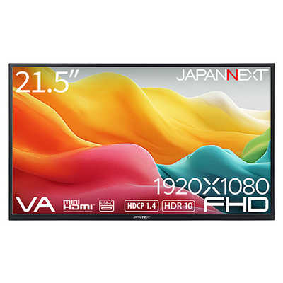 JAPANNEXT VAパネル搭載 大型モバイルモニター miniHDMI USB-C