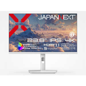 JAPANNEXT IPS�p�l������ 4K�t�����j�^�[ �m23.8�^ / 4K(3840×2160) / ���C�h / 60Hz�n (2�N�ۏ�) JN-IPS238U-HSPC6-W