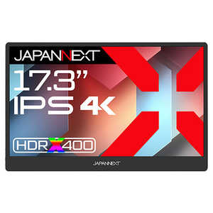 JAPANNEXT IPSpl 4KoCj^[ miniHDMI USB-C X}[gP[Xt m17.3^ / 4K(3840×2160) / Ch / 60Hzn (2Nۏ) JN-MD-IPS173U