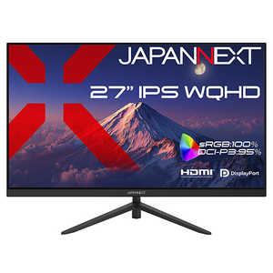 JAPANNEXT 27�C���` IPS�p�l������ WQHD(2560x1440)�𑜓x �t�����j�^�[ HDMI DP sRGB�F100�� DCI-P3�F95�� (2�N�ۏ�) JN-i27Q2