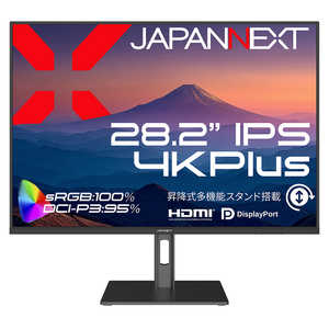 JAPANNEXT 28.2�^ IPS 4K Plus3840×2560 �������� �s�{�b�g�c��] �m28.2�^ / 4K�{(3840×2560) / ���C�h / 60Hz�n JN-282IPS4KP-HSP