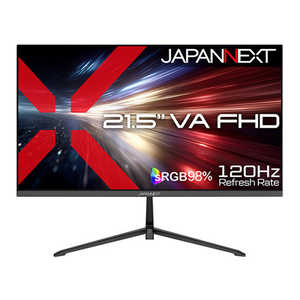 JAPANNEXT 21.5�C���` VA�p�l������ 120Hz/1ms(MPRT)�Ή� �t��HD(1920x1080)�𑜓x �t�����j�^�[ HDMI DisplayPort sRGB�F98�� HDR PS5 JN-215V120F