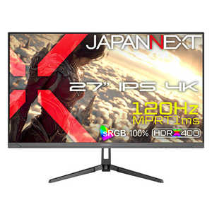 JAPANNEXT IPS�p�l������ 4K�Q�[�~���O���j�^�[ �m27�^ / 4K(3840×2160) / ���C�h / 120Hz�n (2�N�ۏ�) JN-i27G120U2