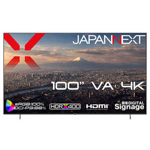 JAPANNEXT (2ǯ�ݾ�) 100�����VA�ѥͥ�4K�緿�վ���˥��� HDMI �ӥǥ�/�������� USB��������б� ��⥳��Ʊ�� ��4K(3840��2160) / �磻�� / 60Hz�� JN-V100