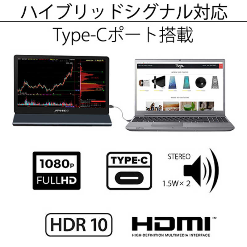 JAPANNEXT JAPANNEXT PCモニター ブラック [12.5型 /フルHD(1920×1080) /ワイド] JN-MD-IPS125FHDR JN-MD-IPS125FHDR