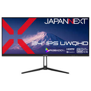 JAPANNEXT 34�^ IPS UWQHD3440×1440 HDMI DP USB-C�ő�65W���d sRGB 100�� HDR �m34�^ / UWQHD(3440×1440) / ���C�h / 75Hz�n JN-IPS34UQ2-C6