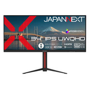 JAPANNEXT 34�^ IPS UWQHD3440×1440 HDMI DP USB-C�ő�65W���d sRGB 100�� �������� �m34�^ / UWQHD(3440×1440) / ���C�h / 75Hz�n JN-IPS34UQ2-HSC6