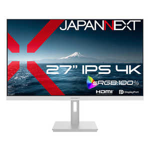 JAPANNEXT HDMI DP sRGB 100�� HDR PIP/PBP �P�[�u���z���C�g���� �m27�^ / 4K(3840×2160) / ���C�h / 60Hz�n JN-IPS2709U-W
