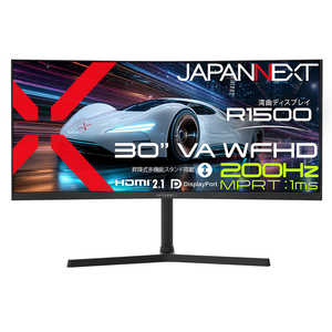 JAPANNEXT VA�p�l������ �p�ȃQ�[�~���O���j�^�[ �m30�^ / UltraWide FHD(2560×1080) / ���C�h / �Ȗʌ^ / 200Hz�n JN-VC30G200WF-HS