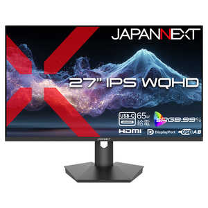 JAPANNEXT IPS HDMI DisplayPort USB-C�ő�65W���d sRGB 99�� �m27�^ / WQHD(2560×1440) / ���C�h / 100Hz�n JN-IPS27Q2-C6