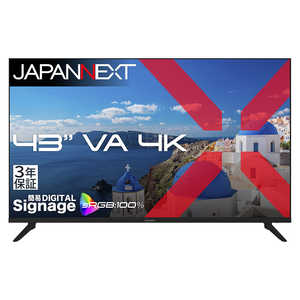 JAPANNEXT VA�p�l������ ��^�t�����j�^�[ (3�N�ۏ؃��f��) �m43�^ / 4K(3840×2160) / ���C�h / 60Hz�n JN-V43U-H3