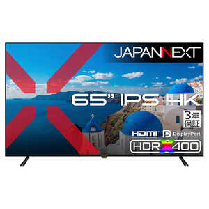 JAPANNEXT IPS�p�l������ ��^�t�����j�^�[ (3�N�ۏ؃��f��) �m65�^ / 4K(3840×2160) / ���C�h / 60Hz�n JN-IPS65U-H3