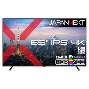 JAPANNEXT IPS�p�l������ ��^�t�����j�^�[ (5�N�ۏ؃��f��) �m65�^ / 4K(3840×2160) / ���C�h / 60Hz�n JN-IPS65U-H5