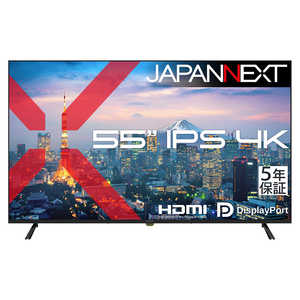 JAPANNEXT (5�N�ۏ؃��f��) IPS�p�l������ ��^�t�����j�^�[ HDMI DisplayPort HDR �����R������ �m55�^ / 4K(3840×2160) / ���C�h / 60Hz�n JN-IPS55U-H5