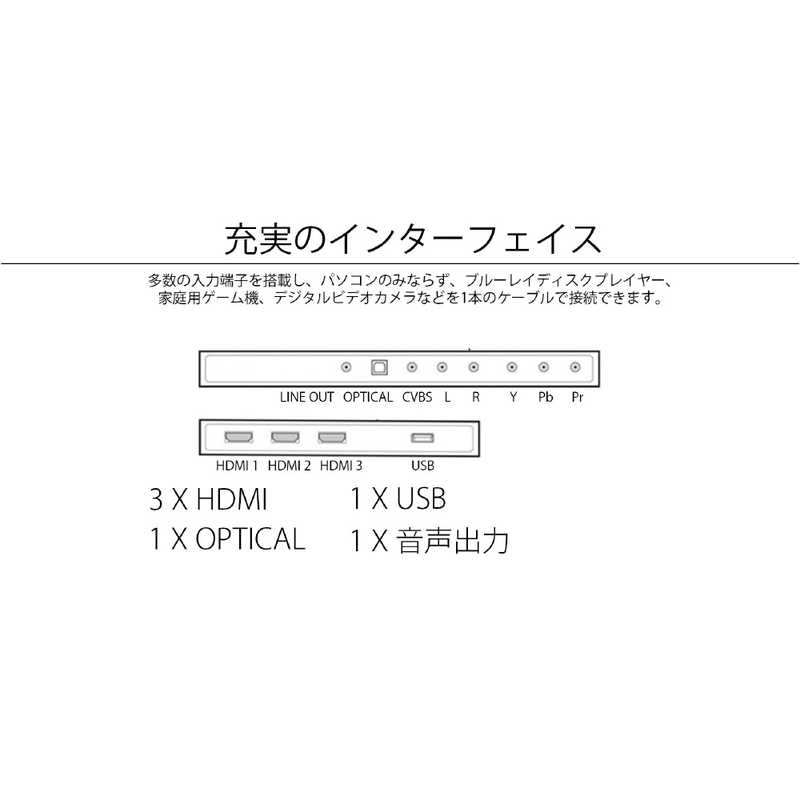 JAPANNEXT JAPANNEXT PCモニター ブラック [55型 /4K(3840×2160） /ワイド] JN-IPS5500TUHDR JN-IPS5500TUHDR