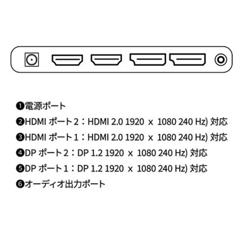JAPANNEXT JAPANNEXT 24.5インチ 240Hz対応ゲーミングモニター［24.5型 /フルHD(1920×1080) /ワイド］ JN-245VG240FLFHDR JN-245VG240FLFHDR
