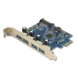 アオテック USB TypeA x4ポート増設可能 UASPモードでモードで超高速データ転送 増設PCI-Expressカード AOK-USB3-4P