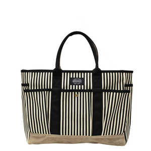 STYLEON アドナインス キャンバス&デニム2wayトートショルダー Lサイズ ストライプ(BK/ST) YA170298L STYLEON アドナインス キャンバス&デニム2wayトートショルダー Lサイズ ストライプ(BK/ST) YA170298L