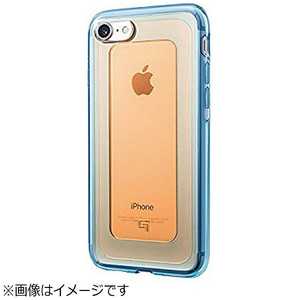 坂本ラヂヲ iPhone 7用 GRAMAS COLORS GEMS Hybrid Case ガーネット オレンジ × ブルー ＣＨＣ４６６ＯＧ　オレンジ　×　ブルー