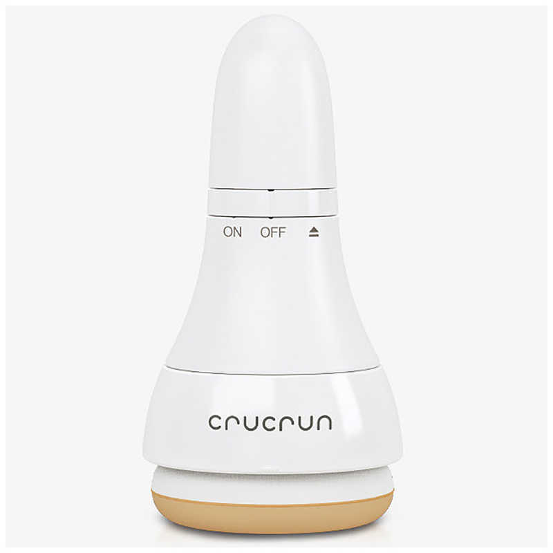 CRUCRUN CRUCRUN 振動パフ[ボタン電池駆動/メイク用/コンパクトサイズ] crucrun ホワイト CR0010W CR0010W