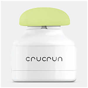 CRUCRUN バイブレｰティングクレンザｰ[アルカリ電池駆動/シリコンパフ搭載/振動式] crucrun ホワイト CR0030W