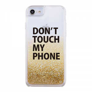 INGREM iPhone SE 第3世代/第2世代/8/7専用 グリッターケース ラメ Bambina vivace DON'T TOUCH ゴールド IJ-P76LG1G/BV042