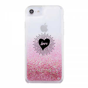 INGREM iPhone SE 第2世代 / 8/ 7 グリッターケース ラメ Bambina vivace LOVE ピンク IJ-P76LG1P/BV056