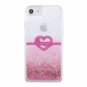 INGREM iPhone SE 第3世代/第2世代/8/7専用 グリッターケース ラメ Bambina vivace ネオン ピンク IJ-P76LG1P/BV060