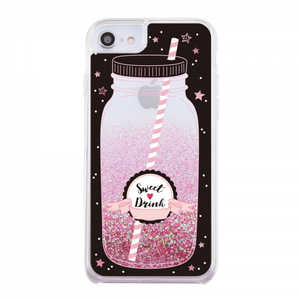 INGREM iPhone SE 第3世代/第2世代/8/7専用 グリッターケース ラメ Bambina vivace スイートドリンク ピンク IJ-P76LG1P/BV065