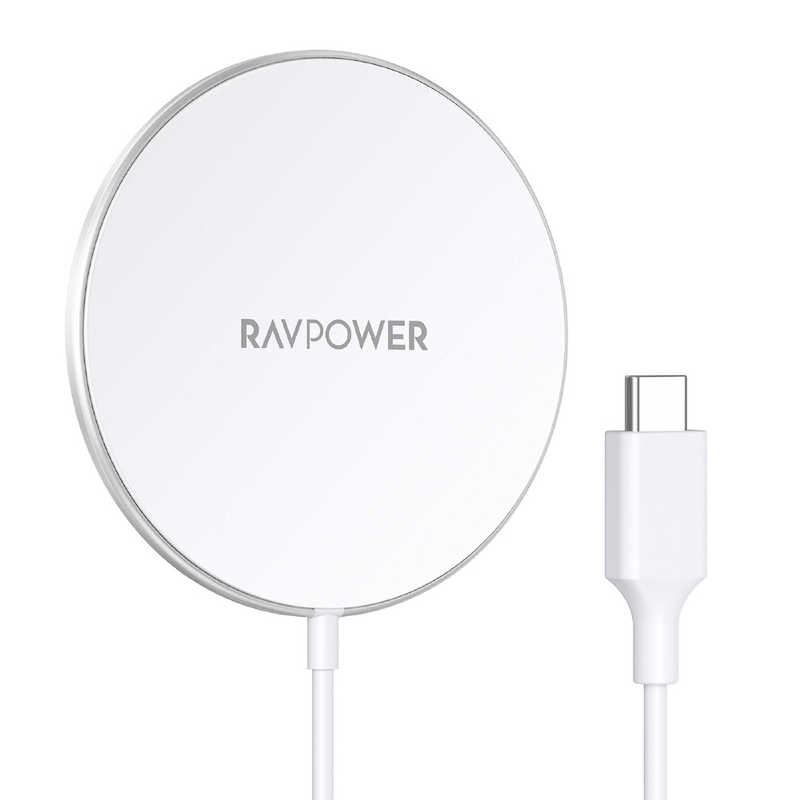 RAVPOWER RAVPOWER RAVPower マグネット型ワイヤレス充電器 ホワイト RPWC1003 RPWC1003