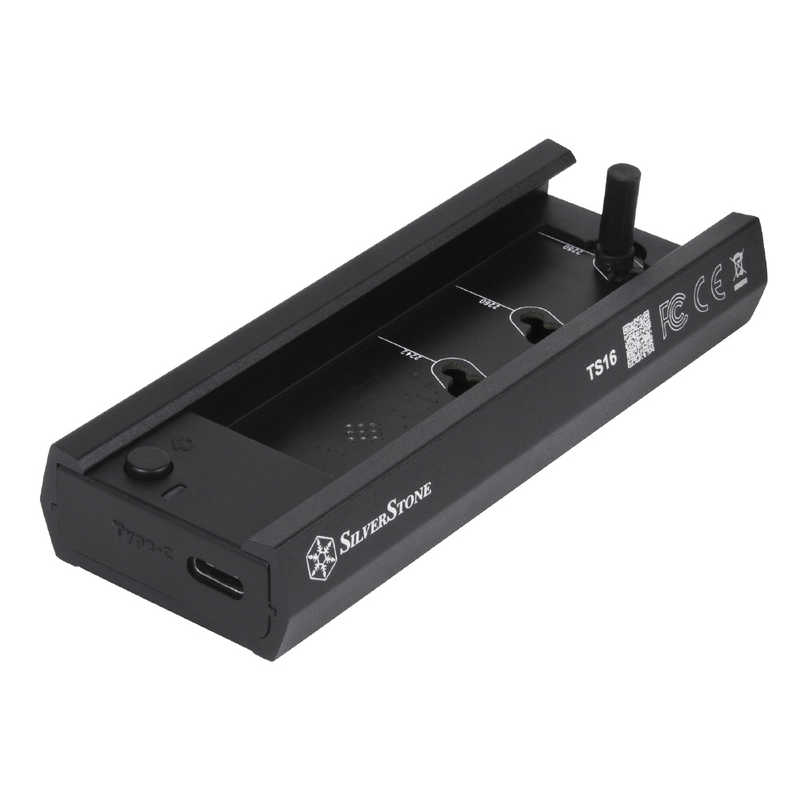 SILVERSTONE SILVERSTONE SSDケース USB-C接続 TS16 ブラック [M.2対応 /SATA+NVMe /1台] SST-TS16 SST-TS16