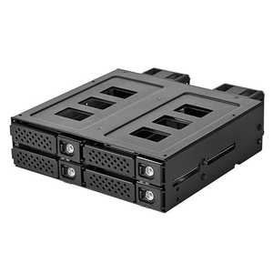 SILVERSTONE シングル5.25inch デバイスベイから4つのU.2 (SFF-8639) SSDへのアダプタケージ SST-FS204-US SILVERSTONE シングル5.25inch デバイスベイから4つのU.2 (SFF-8639) SSDへのアダプタケージ SST-FS204-US