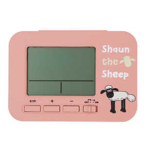 サンフレイム キャラクター 電波おき時計 ショーン/ピンク DENPA サンフレイム キャラクター 電波おき時計 ショーン/ピンク DENPA