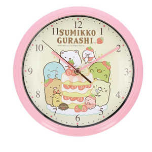 サンフレイム キャラクター 掛け時計 すみっコ/ピンク2 WCLOCK サンフレイム キャラクター 掛け時計 すみっコ/ピンク2 WCLOCK