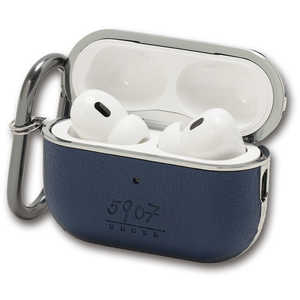アンダー AirPodsPro3ケース レザー調 ネイビー AP-C23