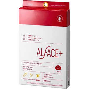 ロハス製薬 ALFACE＋（オルフェス）フェイスマスク 4枚入 ディープブラック 