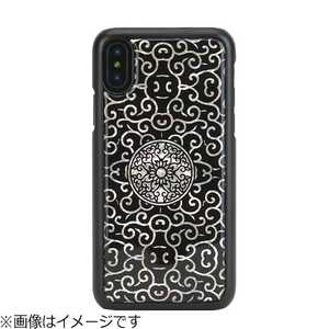 ROA iPhone X用 天然貝ケース ブラックフレーム Liana I10988I8
