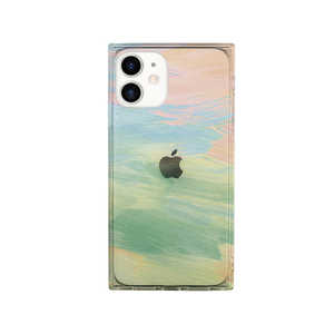 ROA iPhone 12 mini 5.4インチ対応 ソフトスクウェアケース Green pastel AK19166I12