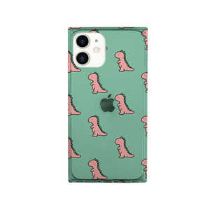 ROA iPhone 12 mini 5.4インチ対応 ソフトスクウェアケース ザウルスパターン グリーン AK19173I12 ROA iPhone 12 mini 5.4インチ対応 ソフトスクウェアケース ザウルスパターン グリーン AK19173I12