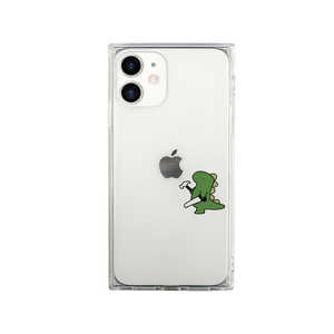 ROA iPhone 12 mini 5.4インチ対応 ソフトスクウェアケース おしごとザウルスー日曜大工 グリーン AK19179I12 ROA iPhone 12 mini 5.4インチ対応 ソフトスクウェアケース おしごとザウルスー日曜大工 グリーン AK19179I12