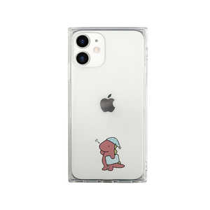 ROA iPhone 12 mini 5.4インチ対応 ソフト スクエアケース 眠い ダイナソー ピンク AK19186I12 ROA iPhone 12 mini 5.4インチ対応 ソフト スクエアケース 眠い ダイナソー ピンク AK19186I12