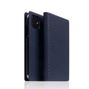 ROA iPhone 12 mini 5.4インチ対応 carbon leather case Navy SD19695I12